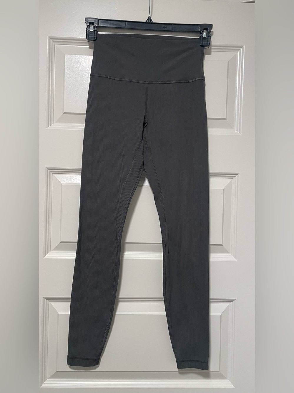 lululemon athletica High-Rise Ribbed Leggings in Charcoal Gray